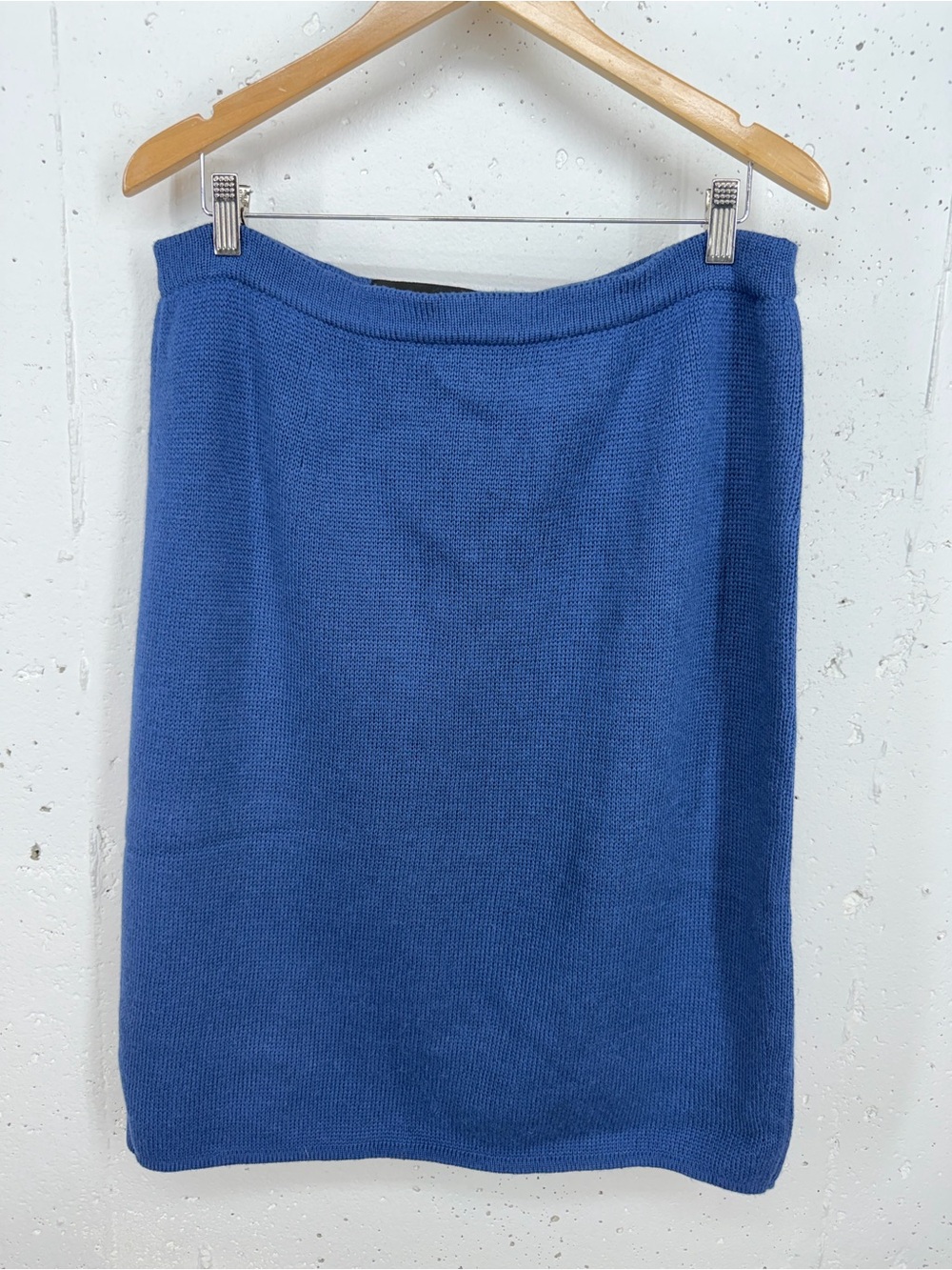 Peruvian Connection Women’s size XL Baby Alpaca Blend Blue Knit Pencil Skirt